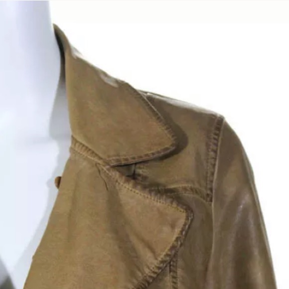 BLU PEPPER VEGAN LEATHER SM MOTO JACKET IN CARMEL - Picture 3 of 8